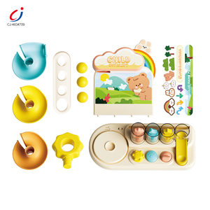 Jouets pour bébés Chengji : Circuit de balles coulissantes et roulantes DIY avec lumière électrique et musique, parc de balles rotatif, jeu de piste interactive - Product Image 2