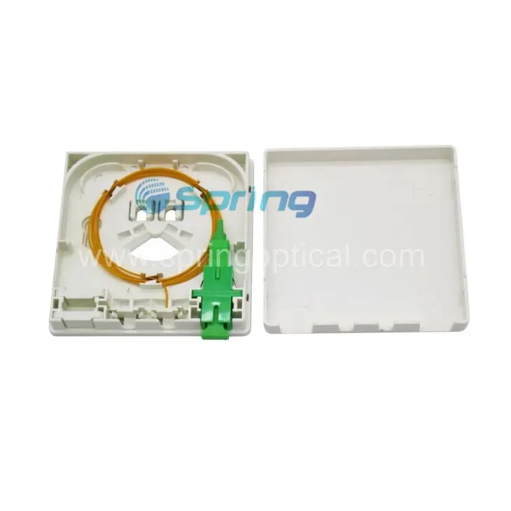 FTTX 86 type Fiber Optic Faceplate Desk Box/Terminal Box 2 cores Fiber Socket Panel SC Adaptor FTTH Optical Rosette