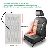 Ensemble de chauffe-sièges de voiture 12V double coussin chauffant universel en fibre de carbone avec mini interrupteur à 3 niveaux pour voitures
