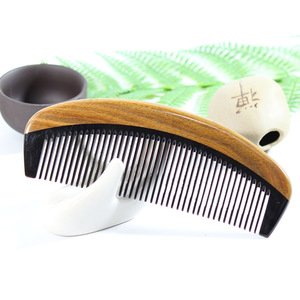 Green Sandalwood <b>Comb</b> Large Ox Horn Massage Hair <b>Comb</b> Antistatic For Home Use Women Children Adults - Product Image 3