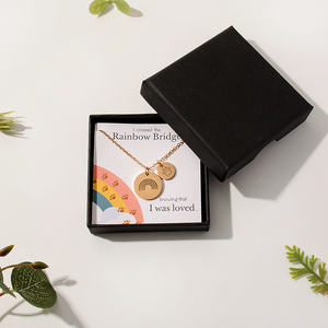 Collier pendentif en forme de pont arc-en-ciel, collier personnalisé avec lettres de chien, bijou cadeau ami, en or argent et Rose - Product Image 6
