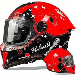 2025 하이 퀄리티 새로운 모델 더블 레이어 선 바이저 레트로 ABS 통풍 전체 얼굴 오토바이 헬멧 DOT OEM ODM - Product Image 5