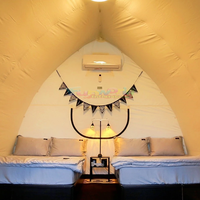 Tenda glamor Safari mewah untuk keluarga tenda Kemah tiang kanvas tahan air untuk musim panas untuk resor luar ruangan tenda Safari Hotel