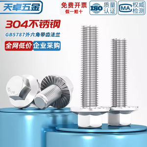 GB5787 304 Stainless Steel Hex Flange Bolts M5 M12 With Washers Automotive Construction Grade 10.9 12.9 - Product Image 4