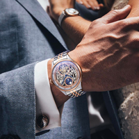 Montre automatique mécanique de luxe pour homme Fairwhale Design, en acier raffiné, de haute qualité, tendance, pour les affaires, lumineuse, FW-6750
