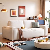 Cube 2-in-1 Modernes Minimalistisches Schlafsofa Matratze Stoffpolsterung Faltbares Design Metallskelett-Rahmen Hochdichter Schwamm