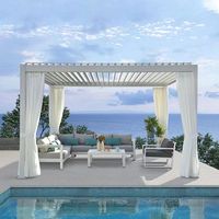 Auvent/Terrasse rétractable en alliage d'aluminium au design populaire avec télécommande, résistant au vent, pour extérieur