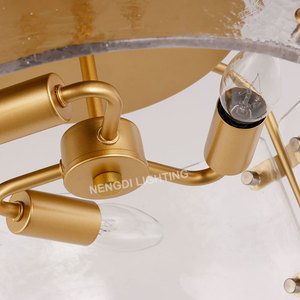 Venta al por mayor de fábrica, lámpara colgante de cristal de latón de estilo nórdico, restaurante, cafetería, cocina, lámparas de cristal modernas - Product Image 2