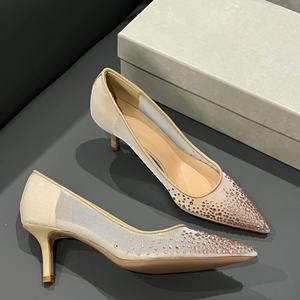 Zapatos de Tacón Alto de Cuero de Diseño de Lujo para Mujer, Sandalias de Verano con Punta en Pico, Zapatos de Alta Calidad - Product Image 3