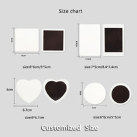 Aimant de réfrigérateur personnalisé en céramique pour sublimation, aimant de réfrigérateur à transfert thermique DIY, cadeau souvenir promotionnel