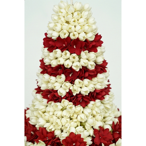 Artificial Floral <b>Hanging</b> Jhoomar Garland <b>White</b> Red Flower Chandelier for Wedding Decoration Ceiling Decor Mandap <b>Hanging</b> Floral - Product Image 4