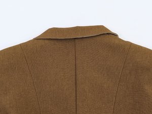 Blazer Sólido <span class=keywords><strong>de</strong></span> Diseño para <span class=keywords><strong>Mujer</strong></span> 2026, <span class=keywords><strong>Chaqueta</strong></span> Elegante <span class=keywords><strong>de</strong></span> Oficina para el Trabajo, OEM/ODM por Fábrica China, Abrigos Formales - Product Image 5