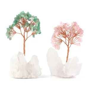One of the largest crystal tree suppliers in China custom natural crystal chips clear quartz cluster tree