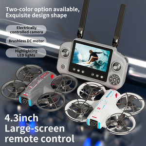 Obstacle Avoidance New AE21 Max 4.3” Brushless Drone with Screen Optical Flow Hover 4-Side 90° ESC Dual <b>Camera</b> RC Quadcopter - Product Image 4