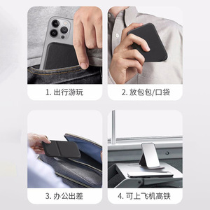 Portable Folding <b>Makeup</b> <b>Mirror</b> Mini Compact Square Pink Black Milky White For Women Travel Desk Use - Product Image 3