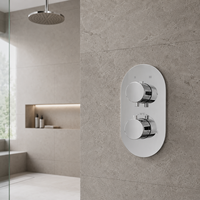 Robinet de douche thermostatique encastré MK501 en laiton massif chromé poli, mitigeur mural