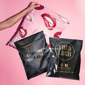 Tùy chỉnh màu hồng đen trắng thân thiện với môi vận chuyển phong bì bưu phẩm túi với logo tùy chỉnh compostable <span class=keywords><strong>Poly</strong></span> Túi bưu phẩm cho quần áo - Product Image 1