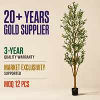 Arbre d'olivier artificiel, plante en pot réaliste, canopée décorative pour intérieur, bureau, restaurant, fourniture OEM, projet de vente en gros