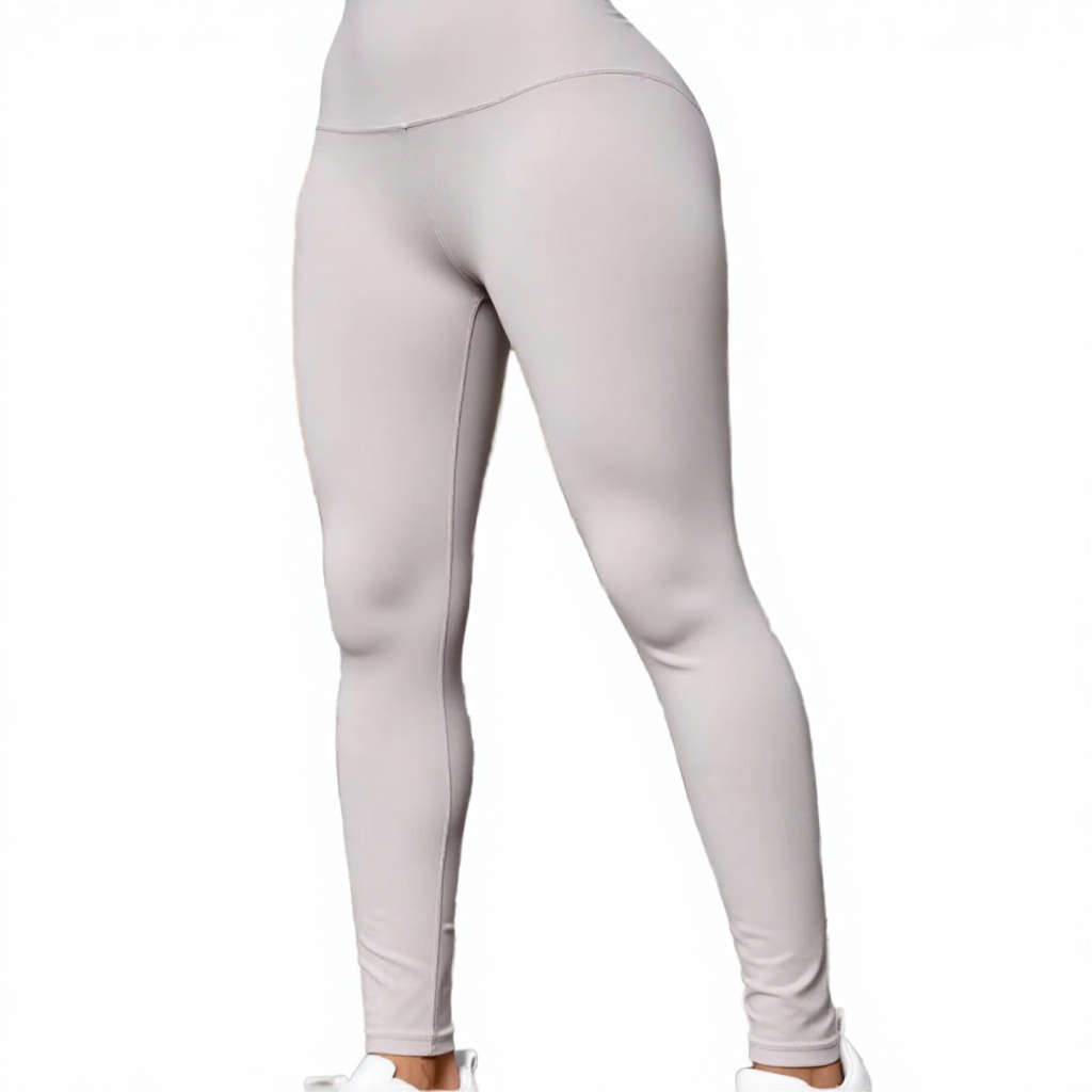 Women's High Elastic Waist Seamless Yoga Gym Pants Push-up Butt Scrunch Leggings Tummy Control Solid Pattern Full Length