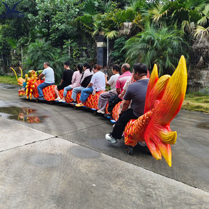 Train sans rails animatronique <span class=keywords><strong>Dragon</strong></span> Chinois 10 places avec yeux clignotants, personnalisable, pour parcs, centres commerciaux et festivals - Product Image 5