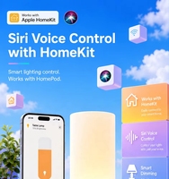 Lampe de table intelligente JINK Luma Mini Matter compatible avec HomeKit, commande vocale Siri, luminosité réglable, LED à intensité variable