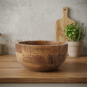 Cuencos de Cocina de Madera de Acacia Hechos a Mano, de Lujo, Pulidos, Aptos para Lavavajillas, Utensilios de Cocina y Vajilla - Product Image 5