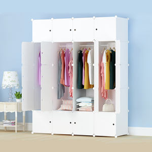 New Modular Cube Plastic Foldable Storage Cabinet Cupboard Bedroom kids Armoire Chambr Portable Wardrobe