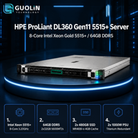 Serveur Redondant HPE ProLiant DL360 Gen11 1U 8SFF Intel 5515+ 10GbE Double Port 2x1000W Titanium en Gros