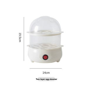 เครื่องนึ่งไข่หลายชั้น, 220V, ระบบปิดอัตโนมัติ, ป้องกันการไหม้แห้ง เครื่องนึ่งไข่ไฟฟ้าขนาดเล็กสำหรับใช้ในบ้าน เครื่องทำอาหารเช้า - Product Image 5