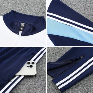 Survêtements de football personnalisés avec logo survêtements de sport pour hommes adultes veste de football kits de football kit de football à fermeture éclair survêtement de football - Product Image 4