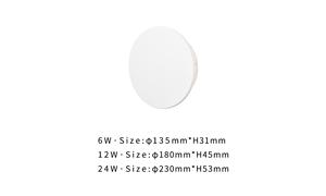 Applique <span class=keywords><strong>da</strong></span> parete rotonda design semplice alluminio LED 6W 12W 24W lampada <span class=keywords><strong>da</strong></span> parete corridoio corridoio <span class=keywords><strong>balcone</strong></span> sfondo lampada <span class=keywords><strong>da</strong></span> parete luce notturna - Product Image 3