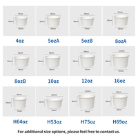 Gobelet à crème glacée jetable avec logo personnalisé imprimé, couvercle en papier, pour yaourt glacé, crème glacée molle, à emporter, OEM, en vrac, pour restaurants, 12 oz
