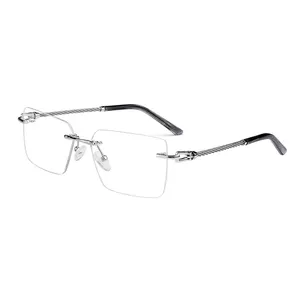 2023 New Men Rimless Stainless Glasses Frame Women Gold Eyeglasses For Men For Women