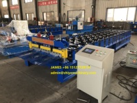 Máquina de fabricación de láminas de hierro, máquina de laminación de doble diseño para techo glaseado