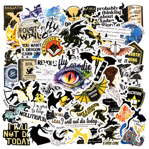 50 pezzi di fantasia libro Dragon Rider PVC in vinile decalcomanie per gli amanti del libro - Product Image 1