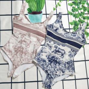 Traje de Baño de Una Pieza de Lujo con Estampado Animal, Diseño Halter, Transpirable, con Micro-Bra, Moda de Verano - Product Image 1