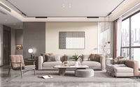 Solution moderne de rendu 3D de Melinco Design pour le développement immobilier pour l'architecture de villa d'appartement d'hôtel dans le salon