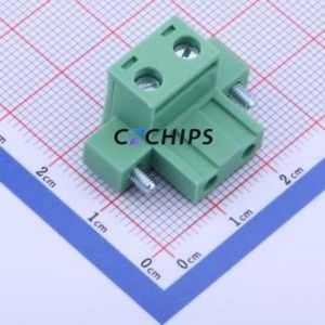 KF2EDGKM-7.5-2P Plug-in Terminal Block P=7.5mm Connector Plug Screw Fixing 1x2P 7.5mm - Product Image 1