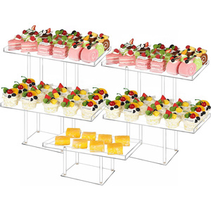 Espositore da tavolo trasparente per Dessert Set espositori per alimenti in acrilico alzate per Buffet per pasticceria e frutta - Product Image 2