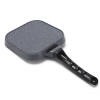 Poêle à frire à fond plat pour petit-déjeuner, idéale pour les œufs et les hamburgers, en aluminium, avec 4 trous, pour la cuisson – Offre Spéciale