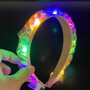 Hstyle Damen LED Festival Stirnband Leuchtendes Haarblumen-Accessoire Geburtstagszubehör für Kinder Mädchen Glow Party Fairy Dark <span class=keywords><strong>Rave</strong></span> Kopfschmuck - Product Image 5