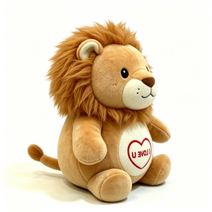 Personaliza un adorable peluche de león, peluche de león, lindo animal de peluche de león, peluche de león marrón, peluche de león sentado - Product Image 1