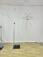 90x240cm lumière suspendue lustre support toile de fond support réglable hauteur luxe mariage fête événement dîner