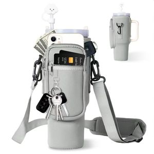 Sac isotherme en néoprène pour bouteille d'eau Stanley 40 oz 2026 avec sangle, couleur bonbon, finition satinée, pour extérieur - Product Image 6