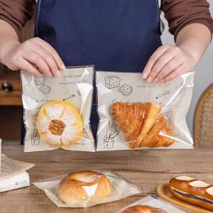 100 Pcs <b>Bread</b> OPP <b>Bags</b>, Self-Adhesive, Anti-Fog Type, Heat-Sealable, Microwave Safe, Wrapping <b>Bags</b>, Gift, Wrapping, Individual - Product Image 3