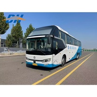 Bus de fête de luxe d'occasion Jinlv 56 places, diesel, transmission manuelle, norme Euro V, châssis avec airbag, deux portes