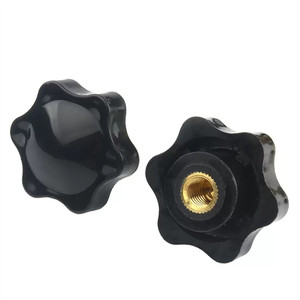 Tuercas de manija de plástico, tuercas hexagonales M6 negras de baquelita para orificios pasantes/ciegos, tuercas de apriete roscadas - Product Image 4
