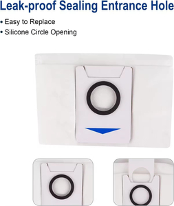 Sacs à poussière de remplacement compatibles avec les robots aspirateurs ECOVACS <span class=keywords><strong>DEEBOT</strong></span> X1 OMNI <span class=keywords><strong>Turbo</strong></span> <span class=keywords><strong>T10</strong></span> T20 Omni T20/T20 Max/T20 Pro/X&T Series - Product Image 4