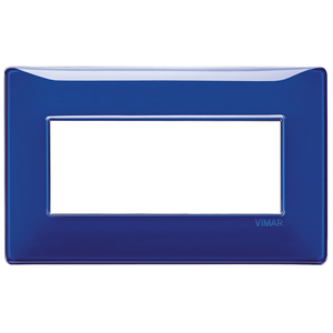 Vimar Wall <b>Switch</b> Plate 20.5x9.5cm Sapphire Blue Glass Finish - Product Image 1