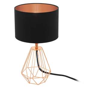 Lampe de table CARLTON 2 en métal pour intérieur, culot E14, design vintage avec abat-jour géométrique (9019542322) - Product Image 1